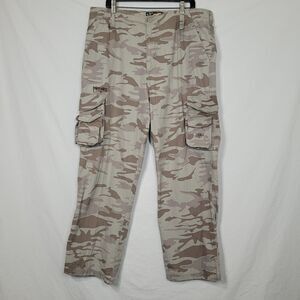 Vintage Paco Jeans Camo Cargo Pants Tag 36x31 ~ Actual 39x30 Baggy Wide Leg Y2K